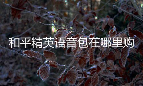 和平精英语音包在哪里购买 和平精英语音包怎么改攻略分享下载